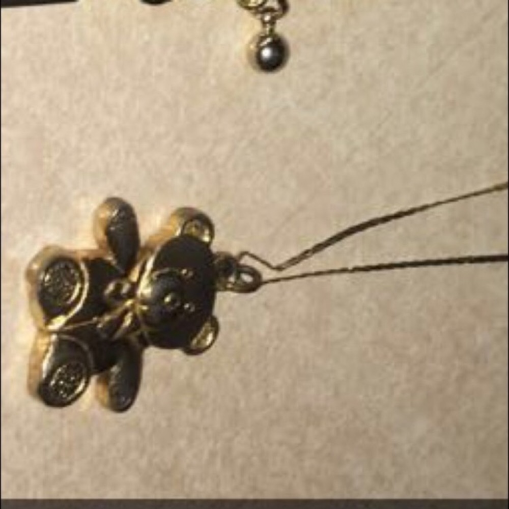 14k gold teddy bear necklace 🧸